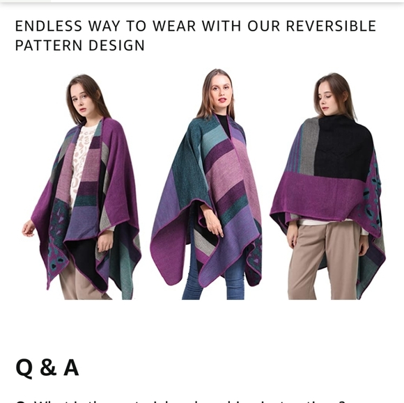 Kollie More Wrap Shawl Ombre Turquoise - Picture 8 of 14